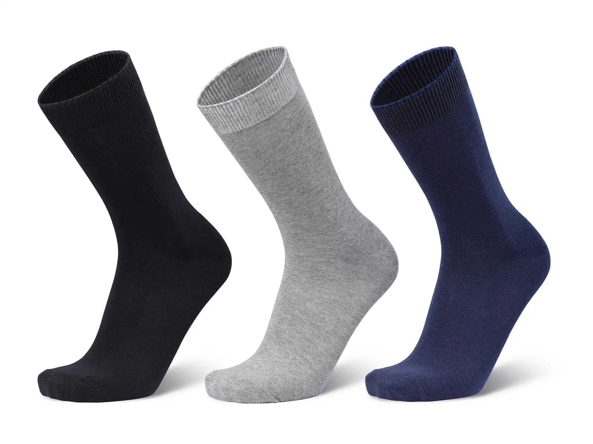 Men's Crew Length Cotton Socks, Pack of 3