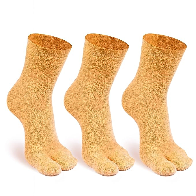 Women's Ankle Length Outside Terry, Fuzzy and Cozy Cotton Thumb Socks, Pack of 3