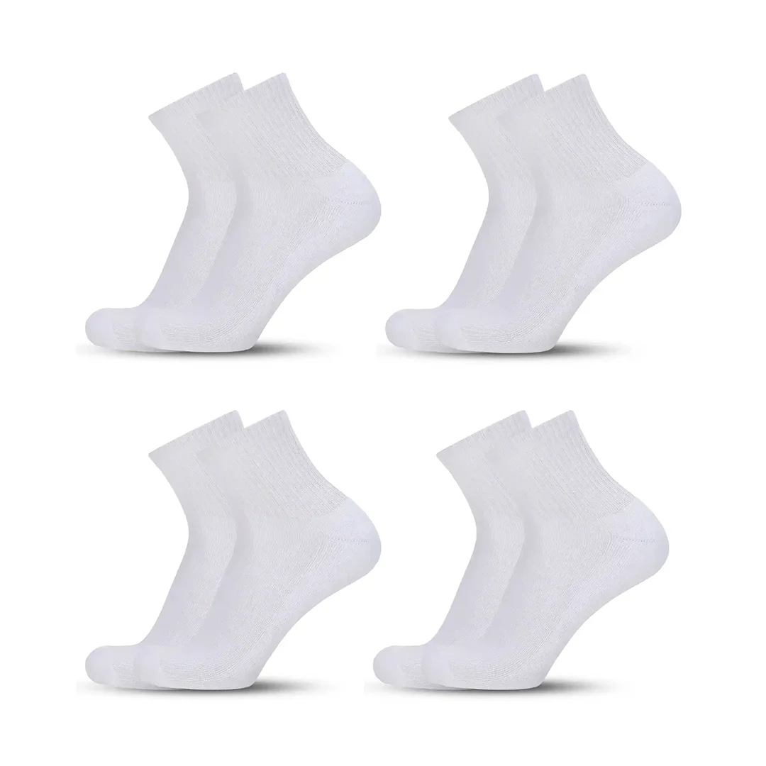 Men's Ankle Length Cotton Socks, Pack of 4 Pairs