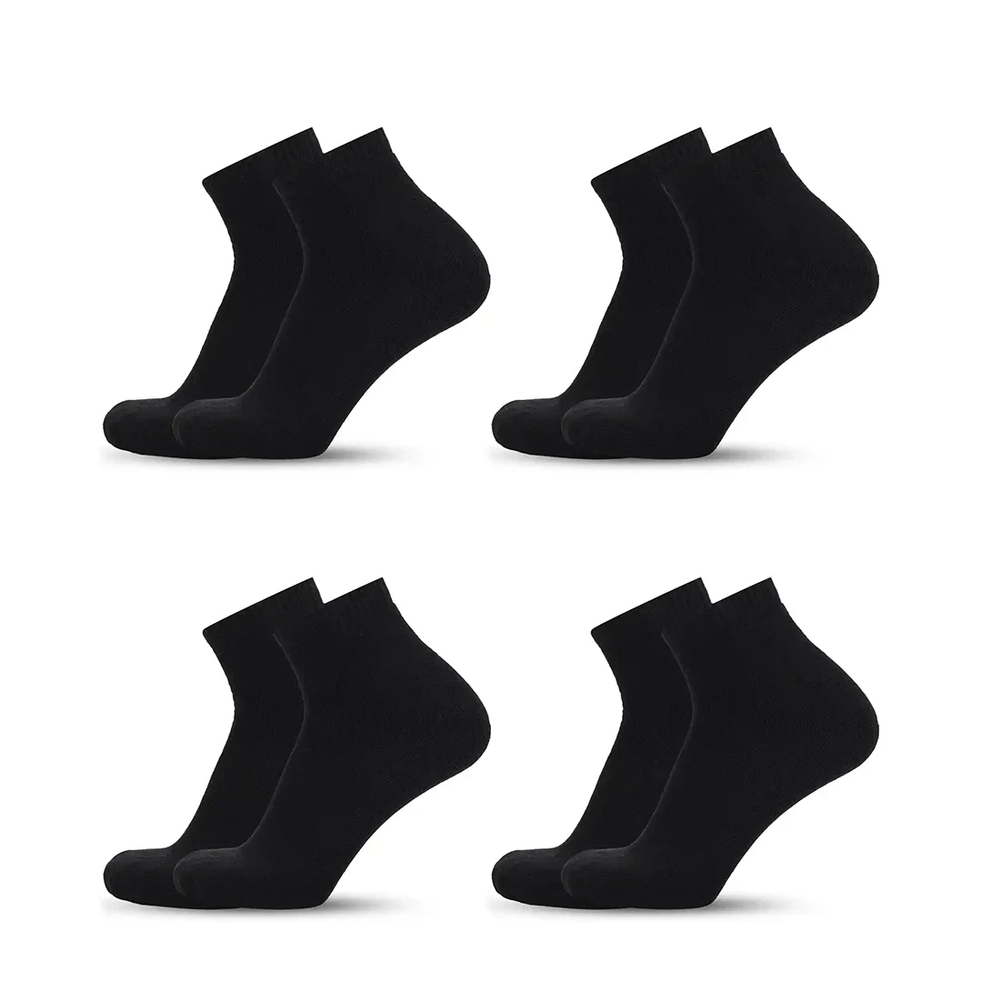 Men's Ankle Length Cotton Socks, Pack of 4 Pairs