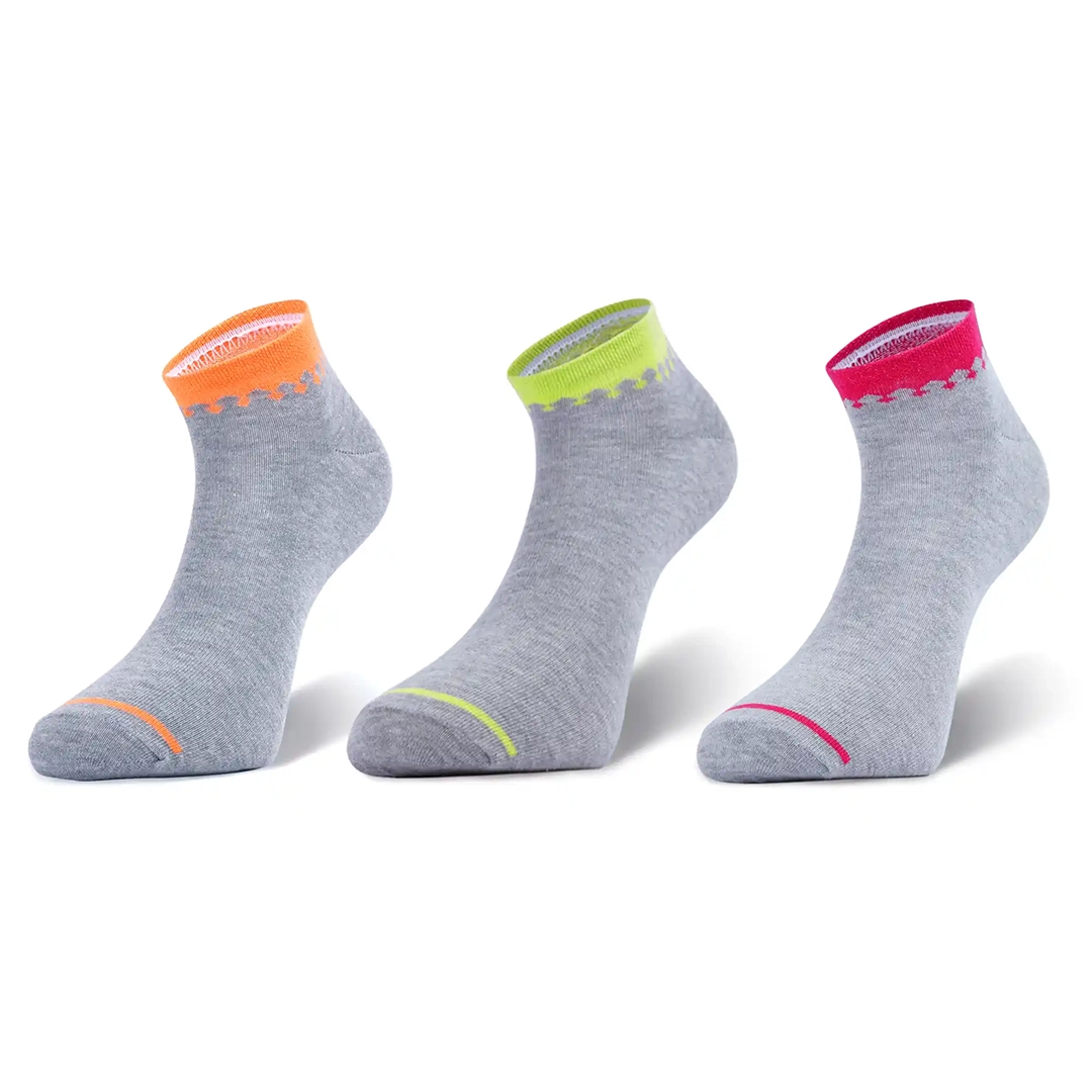 Women's Ankle Length Cotton Socks, Pack of 3