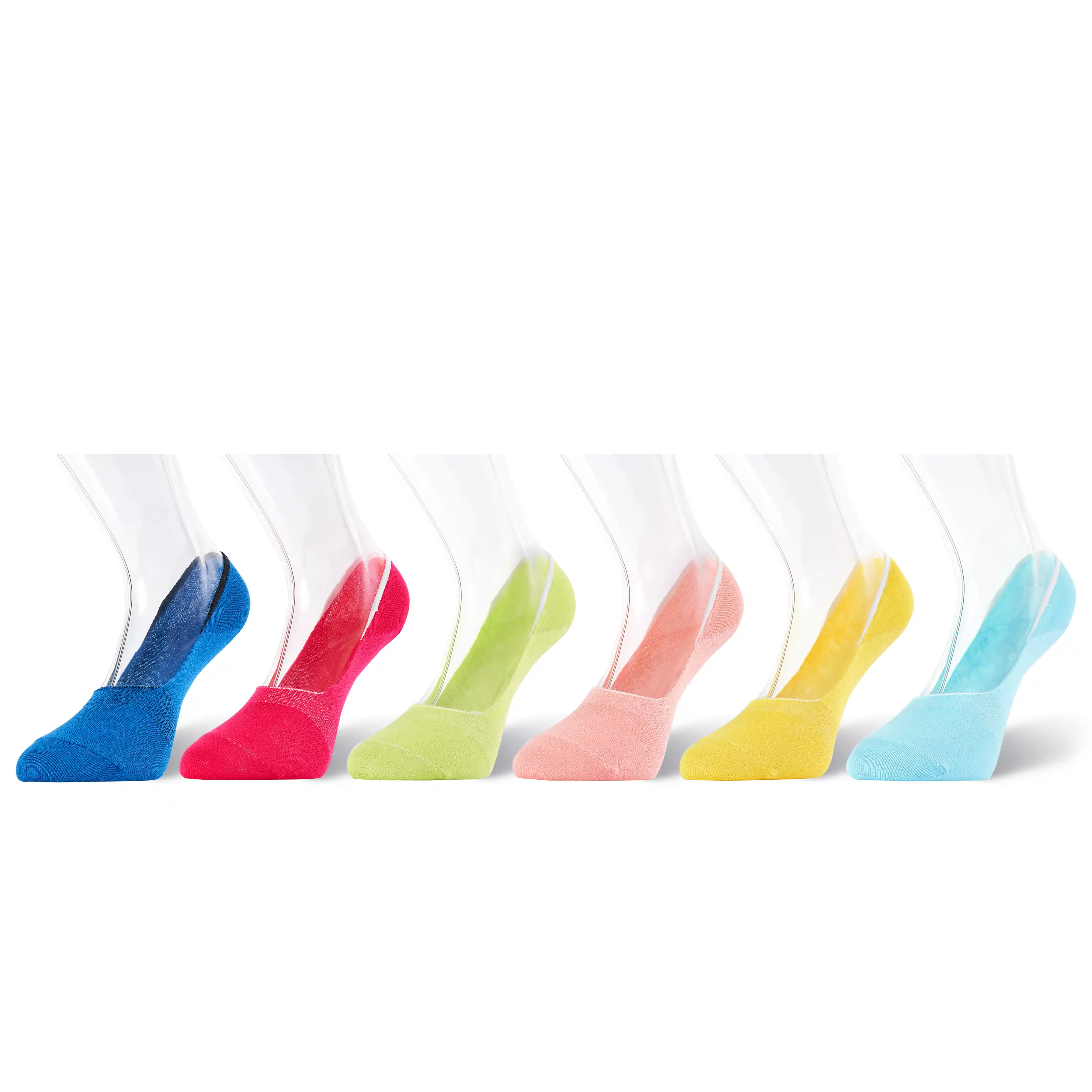 Women's No Show Cotton Socks, Pack of 6