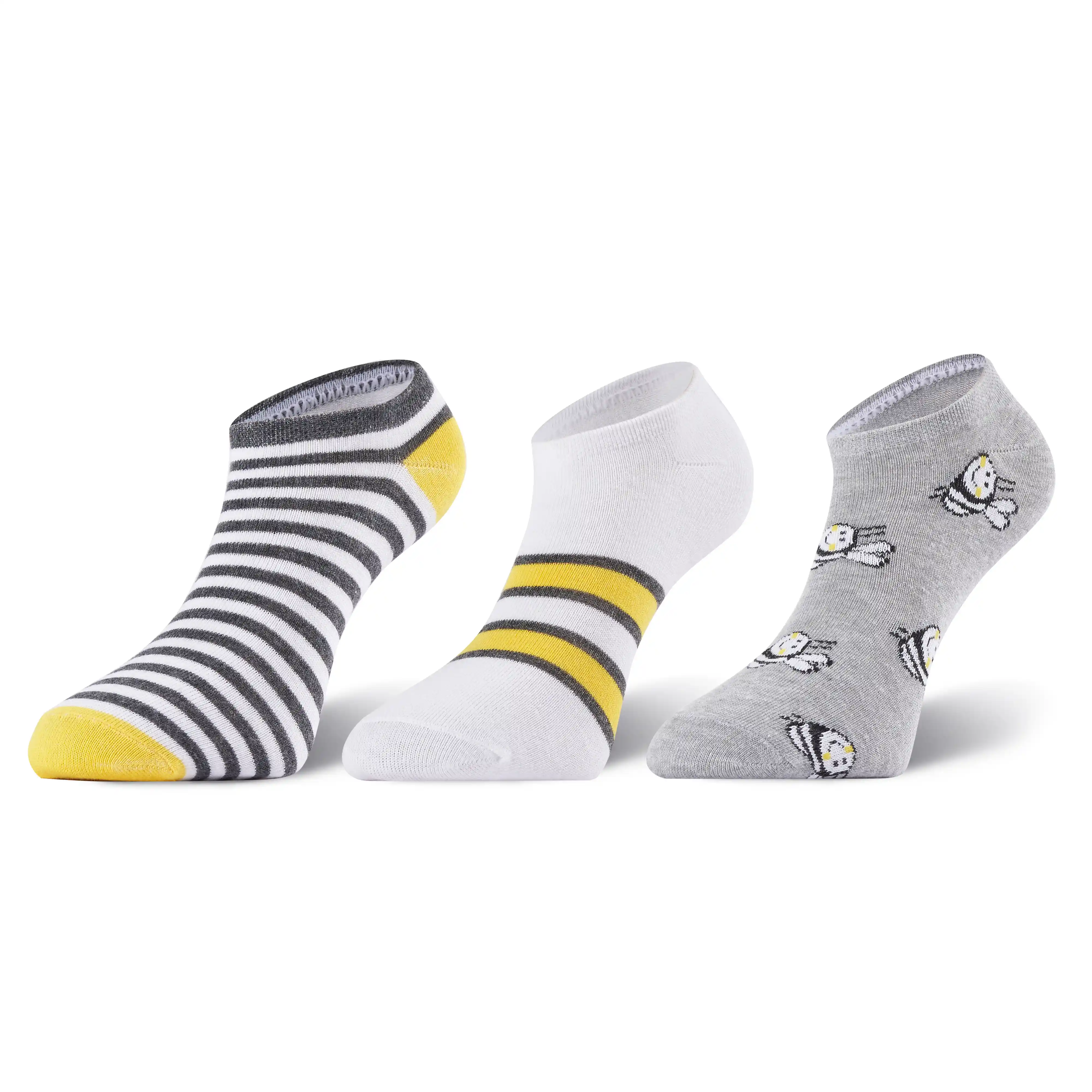 Women's Ankle Length Cotton Socks, Pack of 3