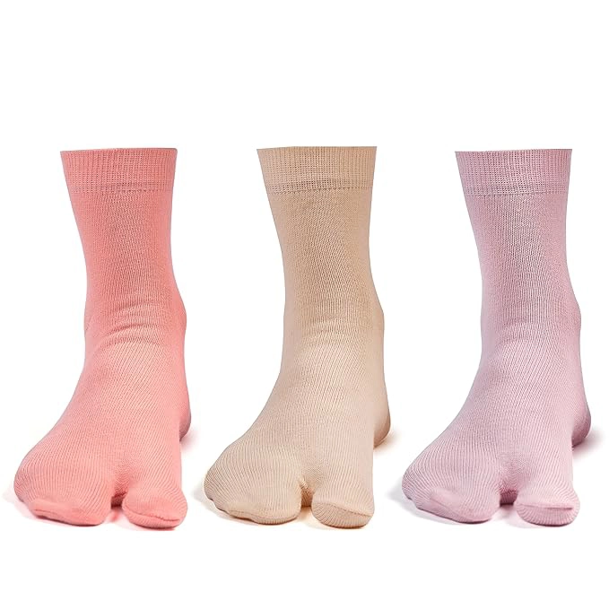 Women's Ankle Length Cotton Thumb Socks, Pack of 3